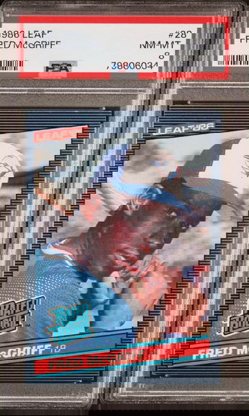 1986 Leaf Fred McGriff Rookie PSA 8