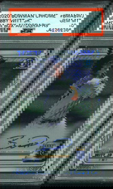 2020 BOWMAN MEGA BOX AUTO Bobby Witt Jr.  PSA 10