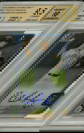 BRENDAN RODGERS 2015 Bowman Chrome Rookie RC Auto Autograph BGS 9.5 Gem Mint