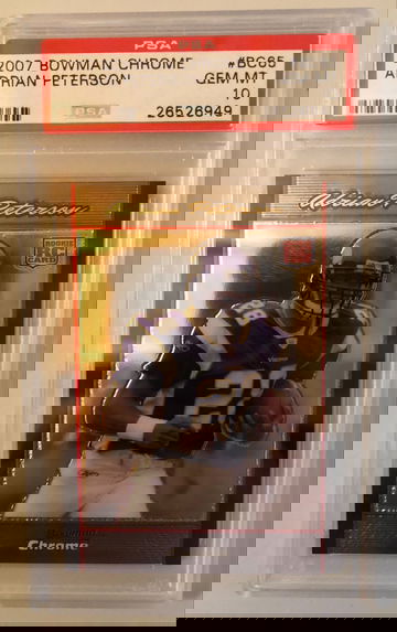 2007 Bowman Chrome Adrian Peterson RC PSA 10