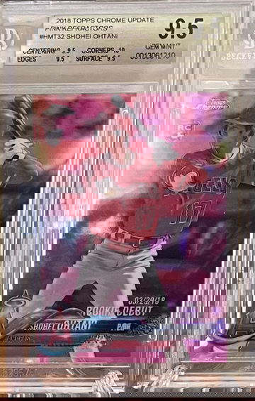 2018 Topps Chrome Update Shohei Ohtani Pink Refractor BGS 9.5