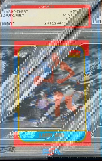 1986 Fleer Larry Bird PSA 9