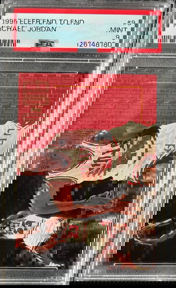 1995-96 Fleer End 2 End #9 Michael Jordan HOF GOAT Chicago Bulls PSA 9 MINT