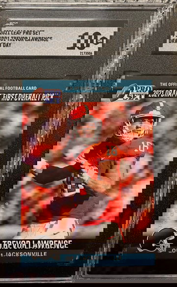 Trevor Lawrence 2021 Leaf Pro Set Draft Day #PSDD1 SGC 10 Rookie Jaguars Clemson