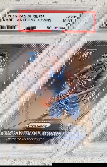 2015 Panini Prizm Karl Anthony Towns Rookie RC PSA 9
