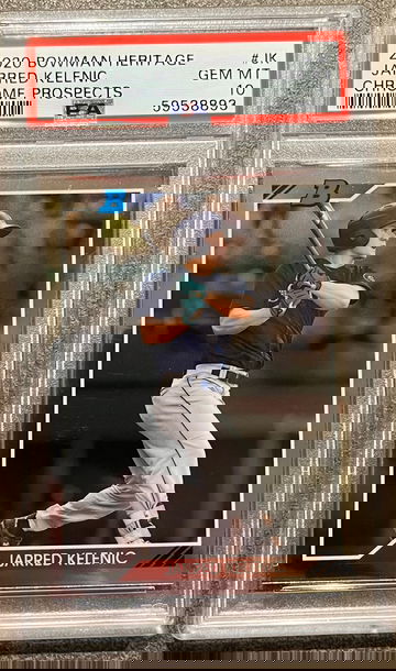 Pop 2! PSA 10 Gem Mint Jarred Kelenic Rookie RC Chrome Prospects 2020 Bowman Heritage