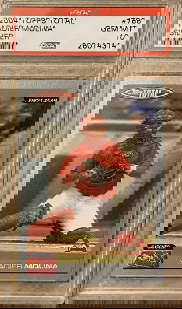 2004 Topps Total Silver Yadier Molina Rookie Card RC #786 PSA 10 Gem Mint! Pop 2