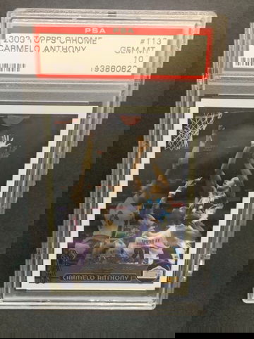 2003 Topps Chrome Carmelo Anthony PSA 10 Gem Mt