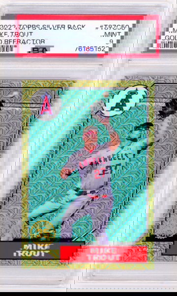 2022 Topps Silver Pack #T87C50 Mike Trout Gold Refractor PSA 9 MINT!