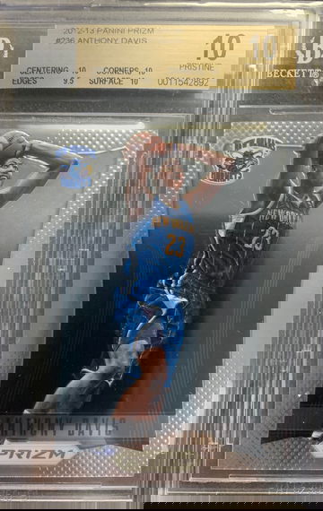 ANTHONY DAVIS PRIZM ROOKIE BGS 10 PRISTINE