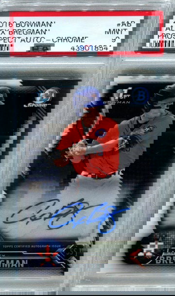 2016 Bowman Alex Bregman auto chrome PSA 9