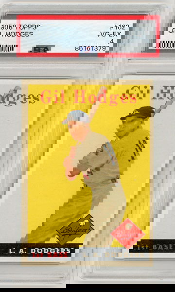 GIL HODGES 1958 Topps #162 PSA 4