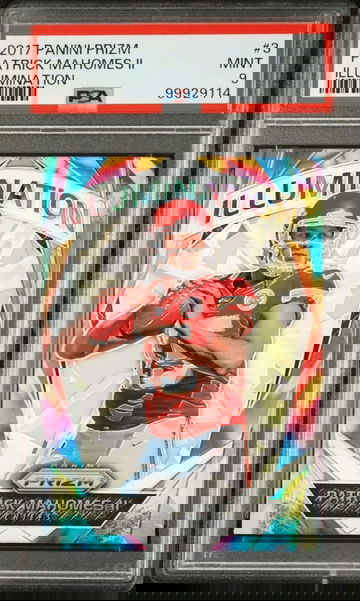 2017 PANINI PRIZM ILLUMINATION PATRICK MAHOMES SILVER ROOKIE RC SP PSA 9