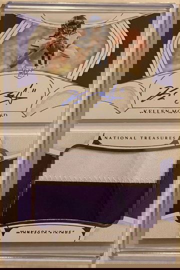 2021 National Treasures Kellen Mond Rookie Jumbo Prime Signatures booklet on card auto 39/99