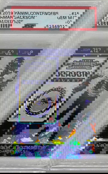 [POP 2] LAMAR JACKSON CRACKED ICE /23 PANINI CONTENDERS PSA 10