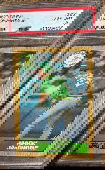 Mark McGwire 1987 Topps RC PSA 8