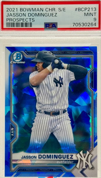 2021 BOWMAN CHROME S/E JASSON DOMINGUEZ PROSPECTS #BCP213 PSA 9 MINT