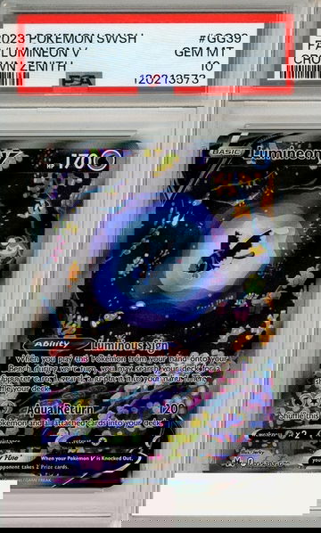2023 POKEMON SWSH CROWN ZENITH FA LUMINEON V #GG39 PSA 10 GEM MT