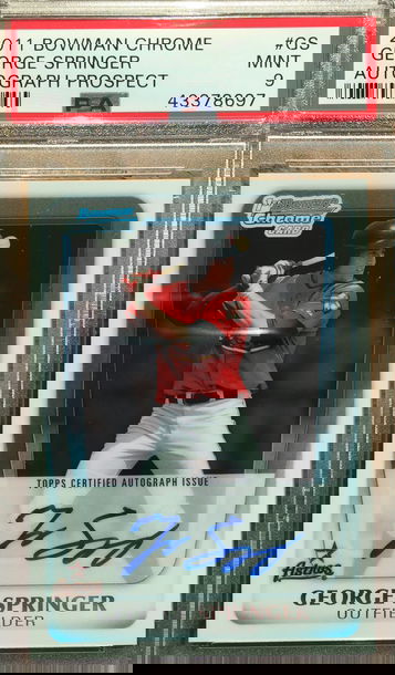 George Springer auto psa 9