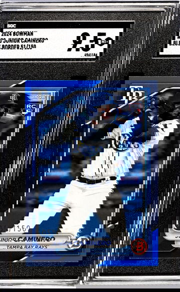 2024 Bowman #20 Junior Caminero Blue Border /150 SGC 9.5