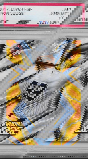 Aaron judge topps fire psa 10