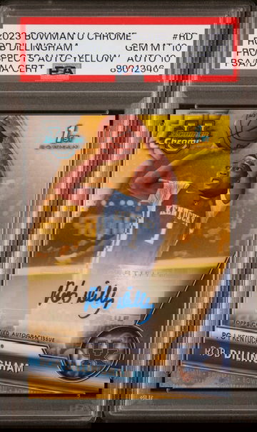 2023 BOWMAN U CHROME ROB DILLINGHAM AUTOGRAPHS YELLOW REF #RD PSA 10 AUTO PSA 10