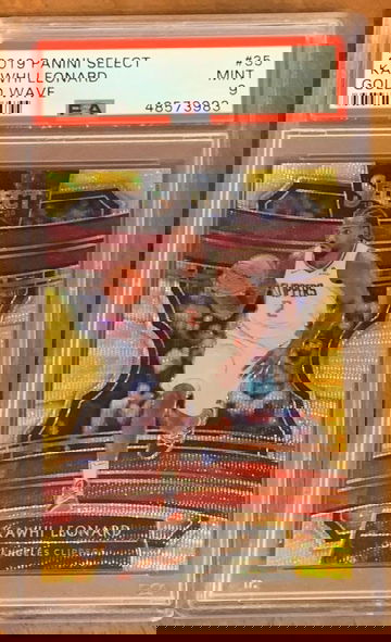 2019 Select Kawhi Leonard Gold Wave PSA 9