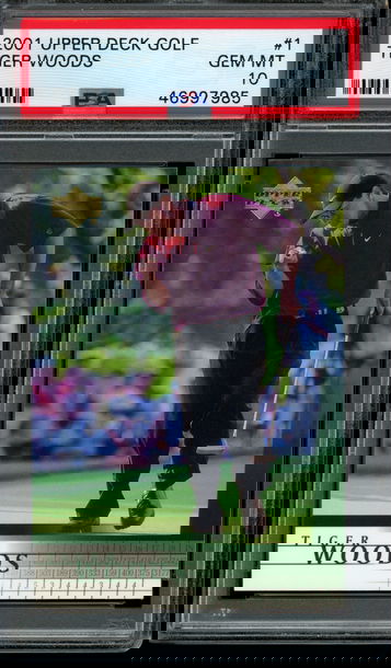 2001 Upper Deck Golf #1 Tiger Woods PSA 10 GEM MINT