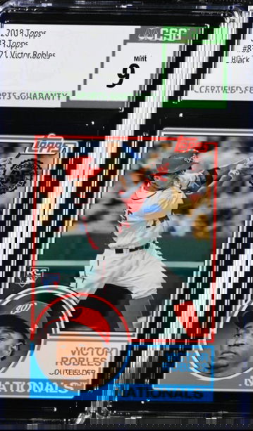 2018 Topps '83 Topps 83-21 Victor Robles RC Black CSG 9 Mint