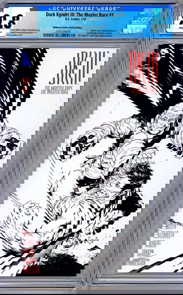 DARK KNIGHT III THE MASTER RACE #1 CGC 9.8 MIDTOWN SKETCH VARIANT CAPULLO 2016