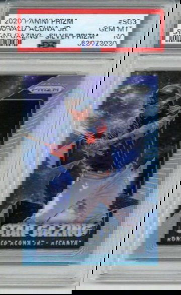 2020 PANINI PRIZM STAR GAZING #SG3 RONALD ACUNA JR CARD BRAVES PSA 10 LOW POP