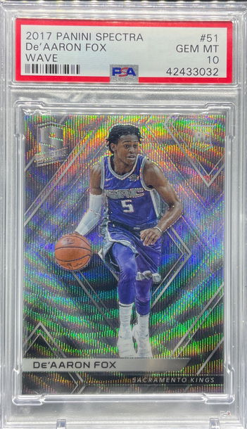2017 Spectra De’Aaron Fox Wave Prizm #d /9