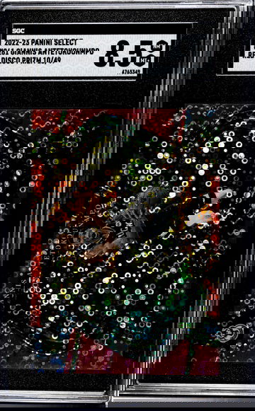 2022-23 Giannis Antetokounmpo Red Disco Prizm 10/49