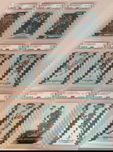 Prizm RC Lot: A Holiday Silver PSA 8 B Clarke PSA 8 JJJ PSA 8 Lauri PSA 9 2 Kuzma PSA 9 Lonzo PSA 9 KAT PSA 8 Fox PSA 9