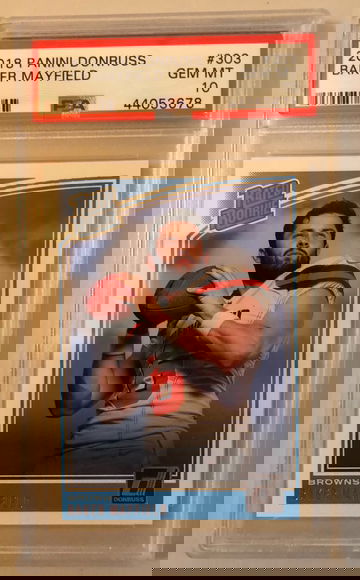 2018 Panini Donruss Baker Mayfield RC PSA 10