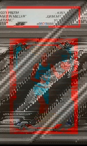 BRANDON MILLER RED SEISMIC Prizm #152 ROOKIE RC Serial Numbered /299 - PSA 10!