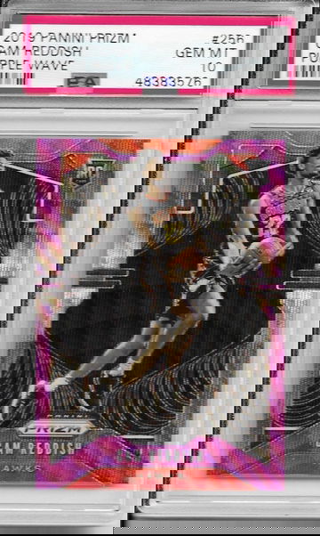 2019 Prizm Purple Wave Cam Reddish PSA 10