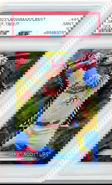 2023 Bowman's Best #44 Mike Trout Gold PSA 9 MINT!