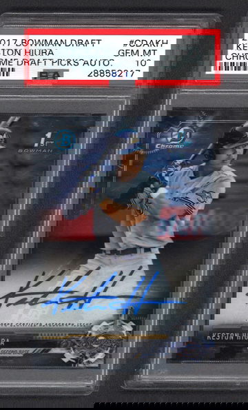 2017 Bowman Draft Keston Hiura Chrome Draft Picks Auto PSA 10