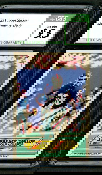 1983 Topps Stickers Lawrence Taylor #28 CSG 9.5 Gem Mint
