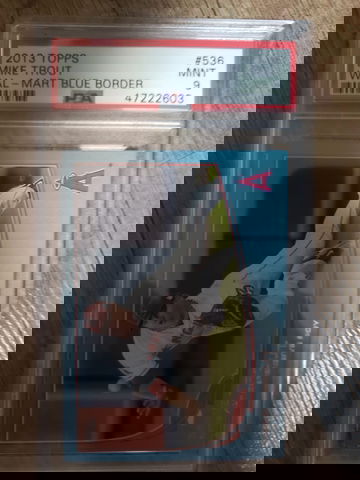 2013 Topp WalMart blue border Trout psa 9