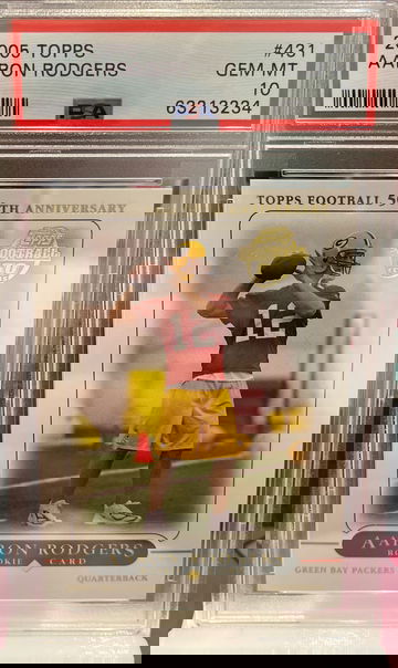 2005 TOPPS AARON RODGERS RC ROOKIE CARD #431 PSA 10 GEM MINT PACKERS
