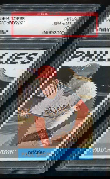 1964 TOPPS #319 PAUL BROWN PSA 8