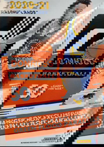 2020 21 Donruss NBA Basketball Sealed Hanger Box 3 Green Flood Exclusives Per!