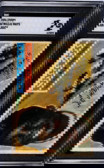 1956 Topps Willie Mays SGC 2 Gray Back