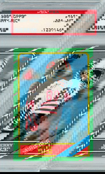 Jerry Rice 1986 Topps #161 RC PSA 8 Cert 17201145