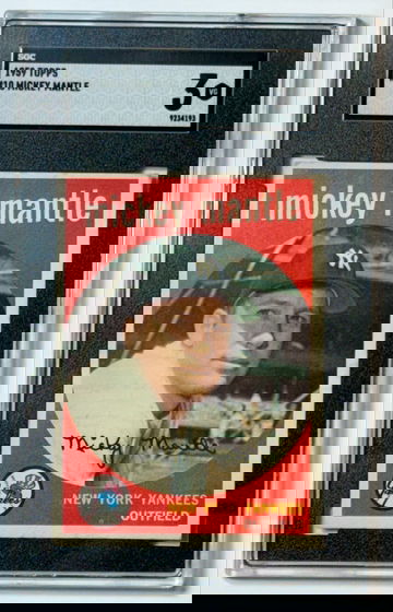 1959 Topps Mickey Mantle #10 SGC 3 VG Yankees HOF Vintage Baseball Card