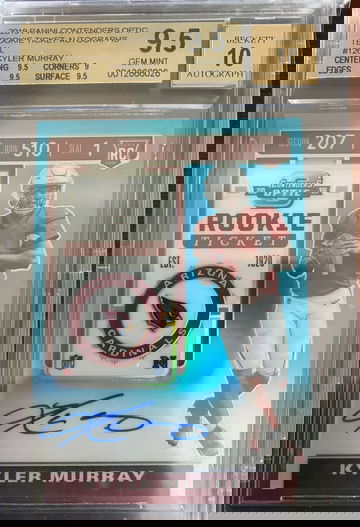 KYLER MURRAY 2019 CONTENDERS OPTIC TEAL /149 BGS 9.5 GEM MINT 