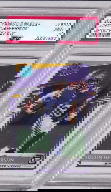 Justin Jefferson 2020 Donruss Optic Preview Fanatics Exclusive RC PSA 9 P313