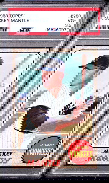 1968 Topps Mickey Mantle #280 PSA 3.5